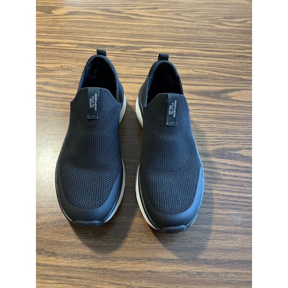 Skechers D’Lux Walker black slip on mesh upper shoes size 10 - Picture 1 of 5